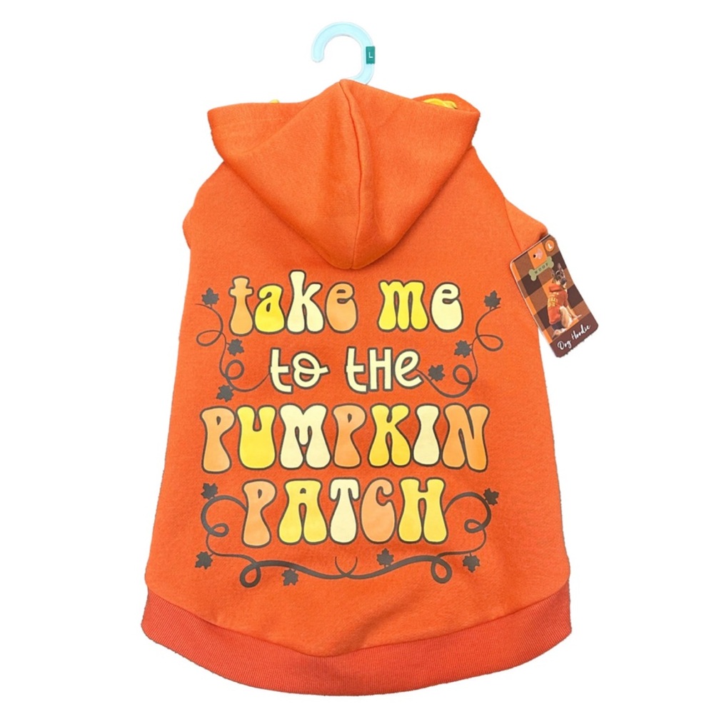 🍁FALL CLEAROUT🍁 NWT Woof "Take Me to the Pumpkin Patch" Dog Hoodie